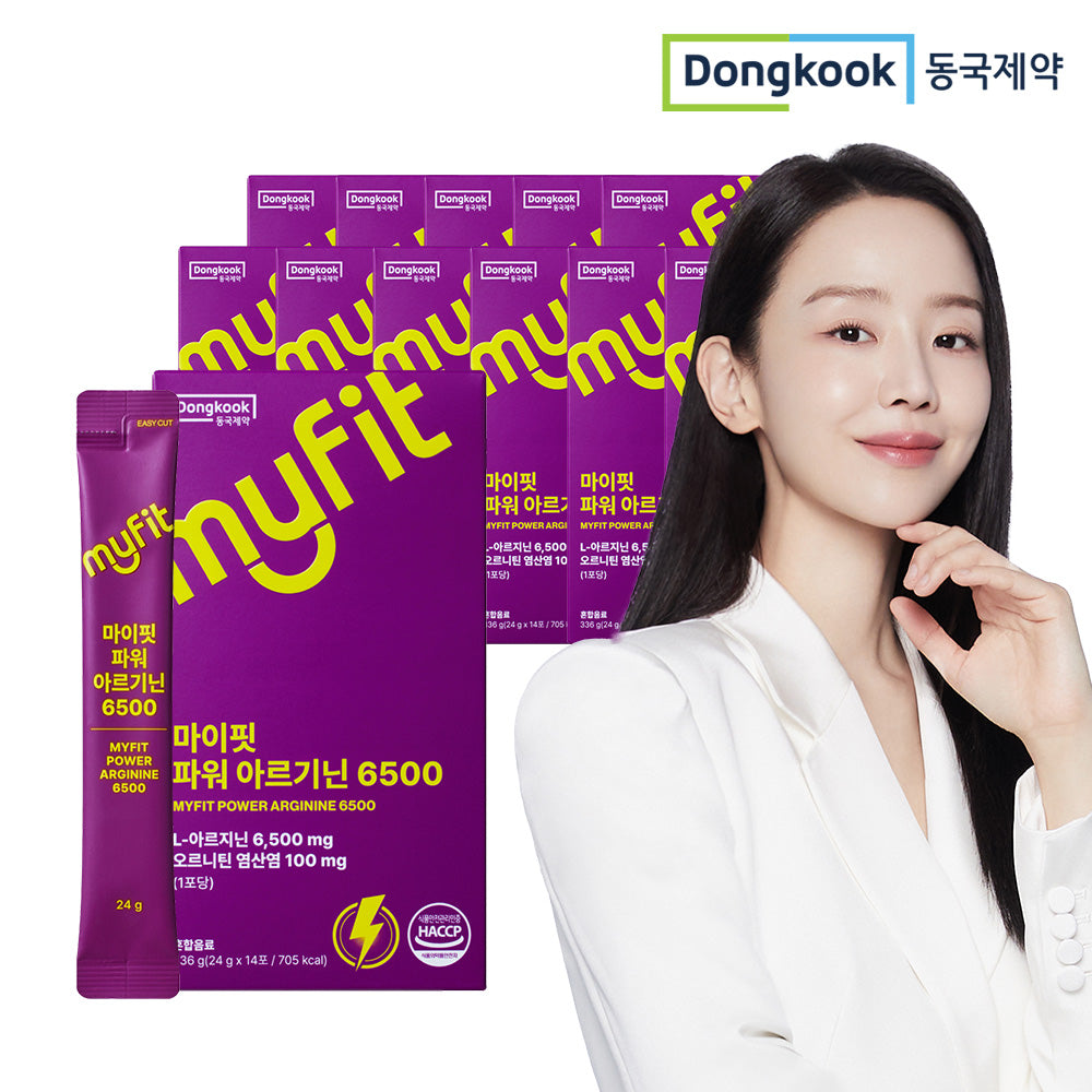DongKook Pharmaceutical MyFit Power High-Content Arginine 6500 Liquid Sticks 14 sticks x 12 (6+6)