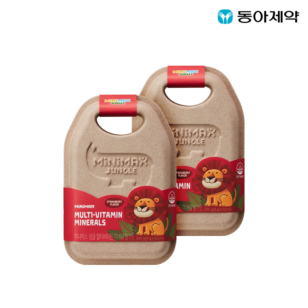 Dong-A Pharm Minimax Multivitamin & Mineral Strawberry Flavor 2 Bottles (2-Month Supply)