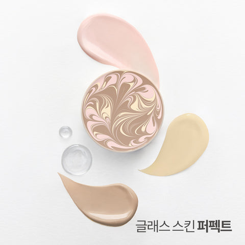 AGE20'S Glass Skin Essence Pact Soft Pearl Glow Edition 12.5g - Full 2 + Refill 2 (Includes Lip Balm, 2 Puffs, Jewel Stickers, Tone-Up Base 6ml)
