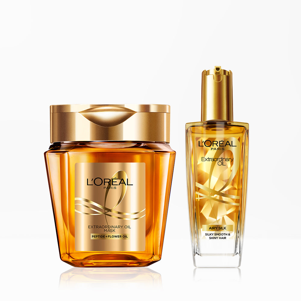 L'Oreal Paris Extraordinary Oil Silk Mask Pack 250ml + Extraordinary Oil Airy Silk 100ml
