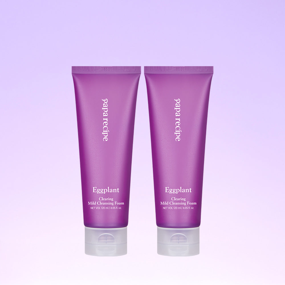 Papa Recipe Eggplant Clearing Mild Cleansing Foam 120ml (2 Pack)
