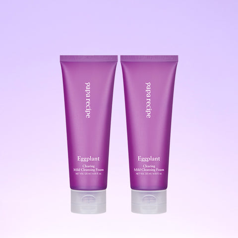 Papa Recipe Eggplant Clearing Mild Cleansing Foam 120ml (2 Pack)