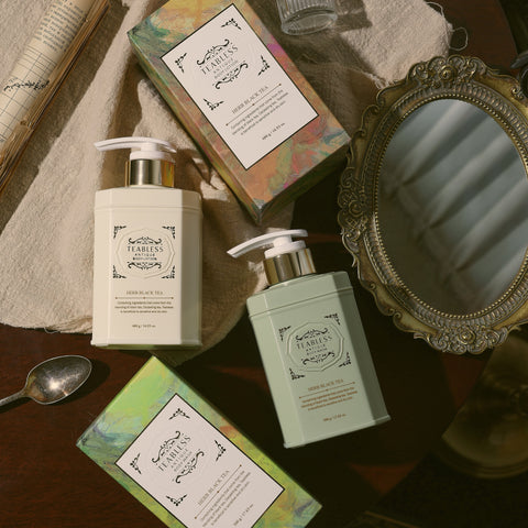 Teabless Herb Black Tea Antique Body Lotion 480g + Wash 500g Set