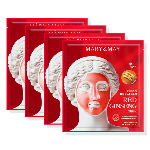Mary&May Vegan Collagen Red Ginseng Gel Mask - 4 Pack