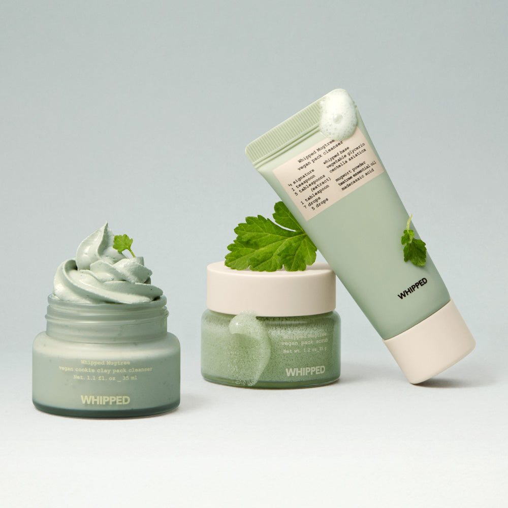 Whipped Mugtree Pore-Calming Gift Set (Pack Cleanser 25g + Pack Scrub 35g + Cookie Clay Pack Cleanser 35ml)