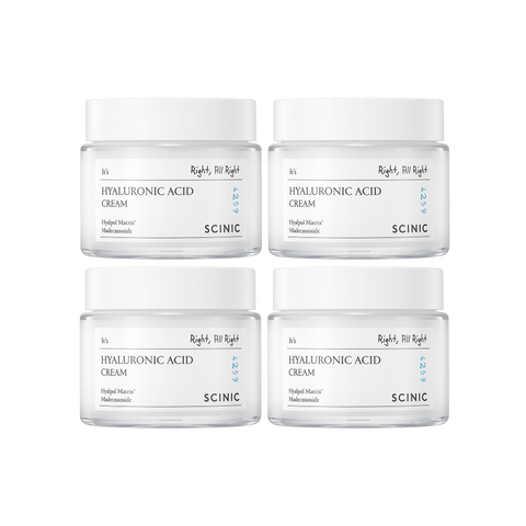 Scinic Hyaluronic Acid Low-Molecular Moisture Cream 80ml (4-Pack)
