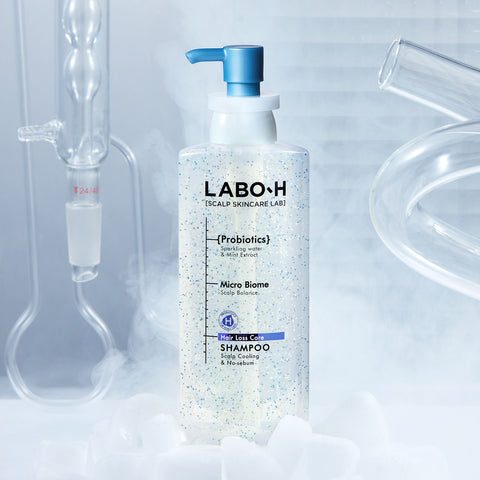 Labo H Cool Shampoo for Oily Scalp Hair Loss Care 400ml + 400ml Refill + 180ml