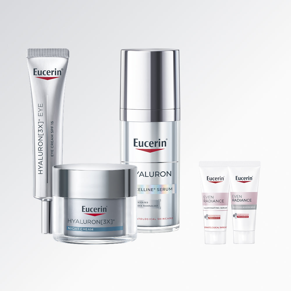 Eucerin Anti-Aging 3-Piece Set (Eye Cream 15ml + Night Cream 50ml + EpiCellin Serum 30ml)
