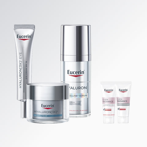 Eucerin Anti-Aging 3-Piece Set (Eye Cream 15ml + Night Cream 50ml + EpiCellin Serum 30ml)