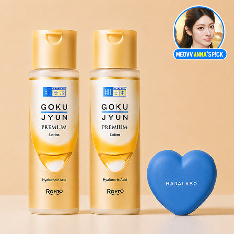 Hada Labo Gokujyun Premium Lotion 170ml x2 (Free Heart Mirror)