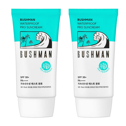 Bushman Waterproof Pro Sun Cream SPF50+ PA++++ 50ml (2pcs)