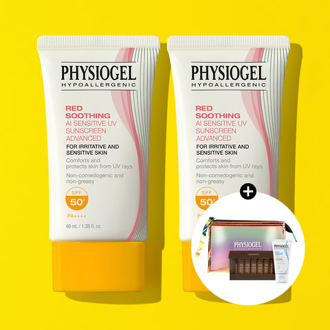 Physiogel Red Soothing AI Advanced Sunscreen 40ml x2 Gifts Included