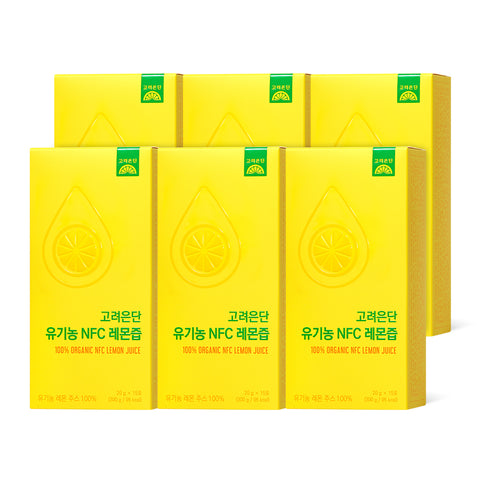 Koreaeundan Organic NFC Lemon Juice 15 Sachets x 6 (20g each)