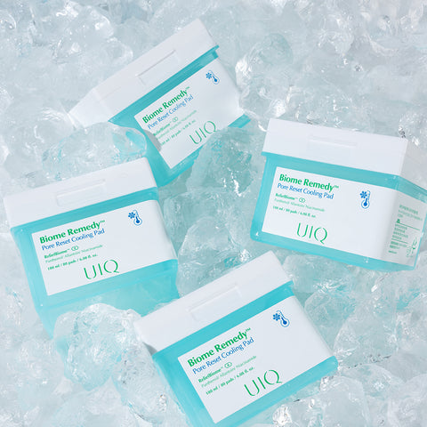 UIQ Biome Remedy Pore Reset Cooling Pads, 80 sheets x 3 (Bundle) + 3 Cooling Pad Sachets