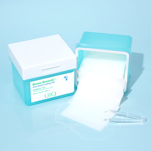 UIQ Biome Remedy Pore Reset Cooling Pads, 80 sheets x 3 (Bundle) + 3 Cooling Pad Sachets