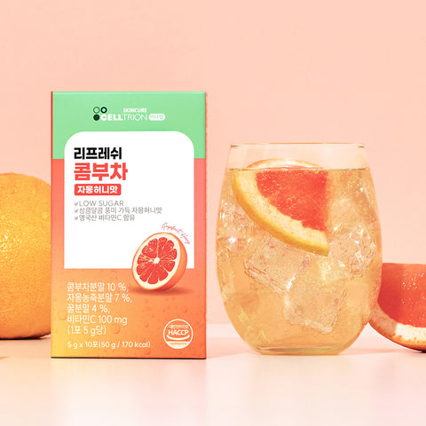 Celltrion InnerLab Refresh Kombucha Grapefruit Honey 5g 10 sachets x 6 Pack