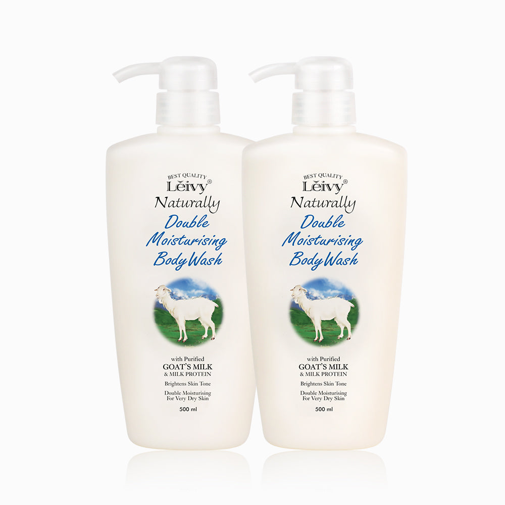 Leivy Goat Milk Body Wash 500ml (2 Pack)