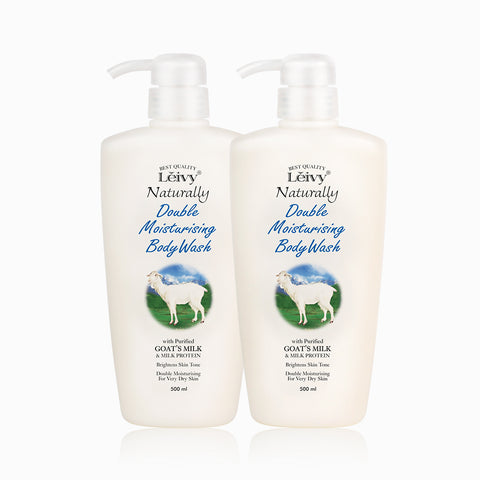 Leivy Goat Milk Body Wash 500ml (2 Pack)