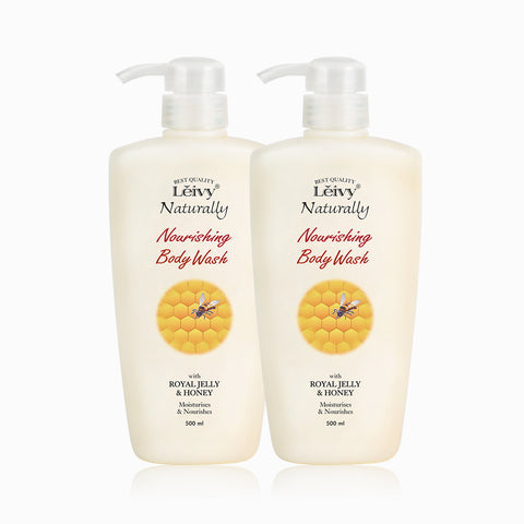 Leivy Royal Jelly Body Wash (Green Apple) 500ml (2 Pack)