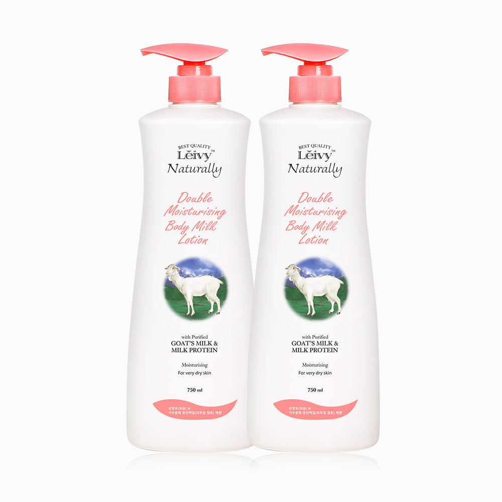 Leivy Goat Milk Body Lotion 750ml (2 Pack)