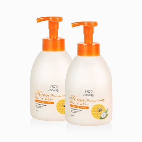 Leivy Royal Jelly Foam Body Wash 750ml (2 Pack) - Green Apple Scent