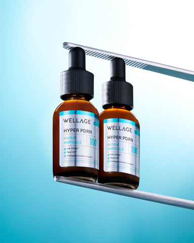 Wellage Hyper PDRN Repair Ampoule 30ml + Glow Booster PDRN Mask 5pcs (2-Item Set)