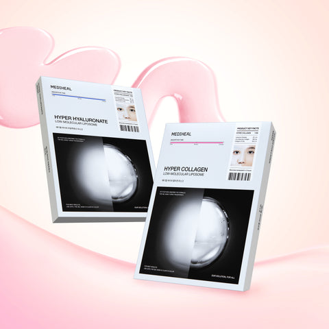 Mediheal Hyper Gel Mask 2-Type Set - 20 Sheets (Collagen + Hyaluronic Acid)