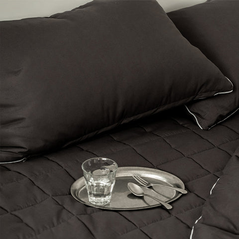 Nard Relaxa Deep Sleep Mattress Pad (Q) White / Charcoal