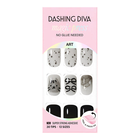 Dashing Diva Magic Press Chic Cat (Regular Round) Nail Tips
