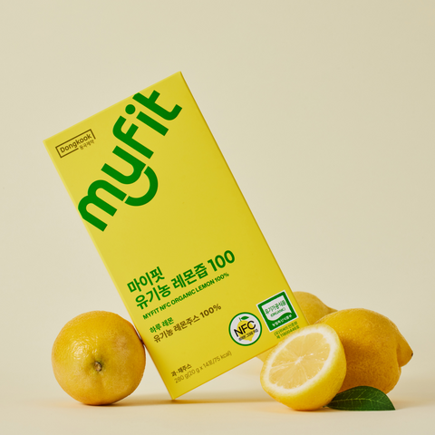 DongKook MyFit Organic Lemon Juice 100% Lemon Concentrate 14 sachets x 8 (112 sachets)