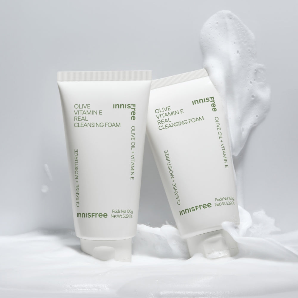 Innisfree Olive Vitamin E Real Cleansing Foam 150ml (2 Pack)