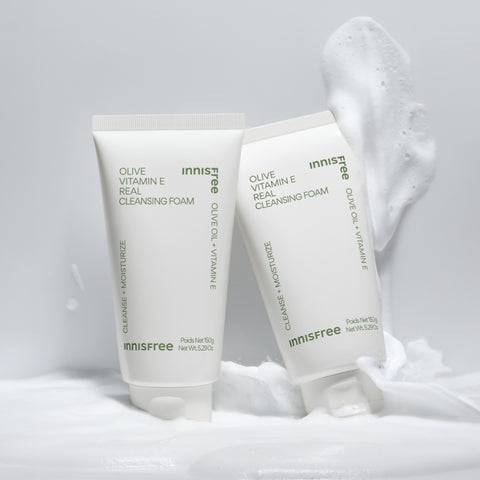 Innisfree Olive Vitamin E Real Cleansing Foam 150ml (2 Pack)