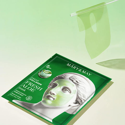 Mary&May Vegan Collagen Fresh Aloe Mask 4P