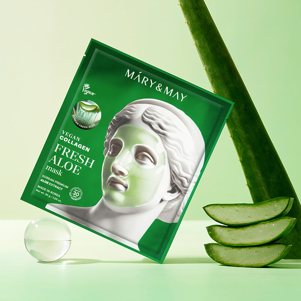 Mary&May Vegan Collagen Fresh Aloe Gel Mask (4 Pack)