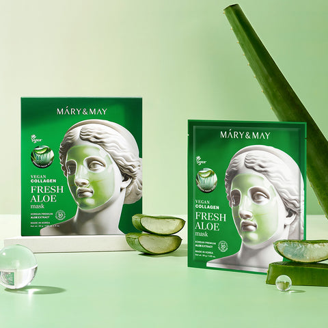 Mary&May Vegan Collagen Fresh Aloe Gel Mask (4 Pack)