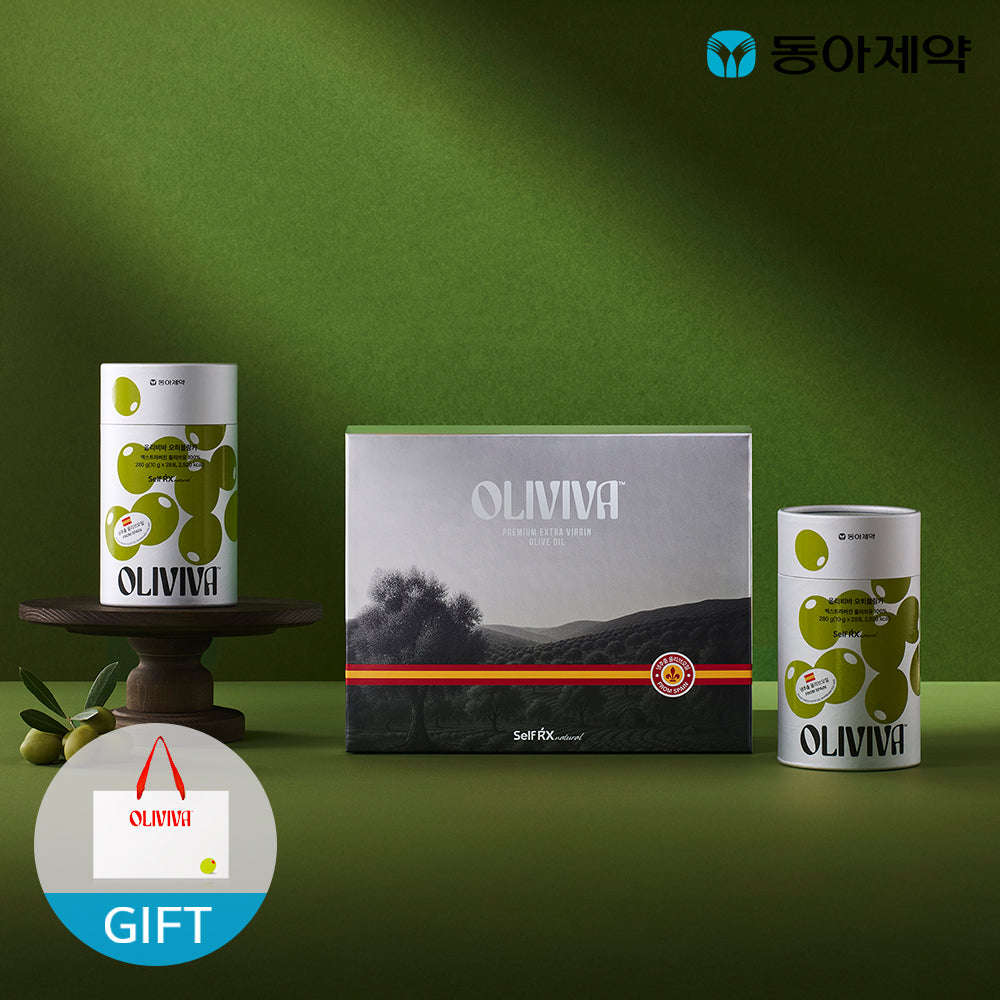 Dong-A Pharm Oliviva Ohi Blanca Olive Oil 2-Box Gift Set + Shopping Bag
