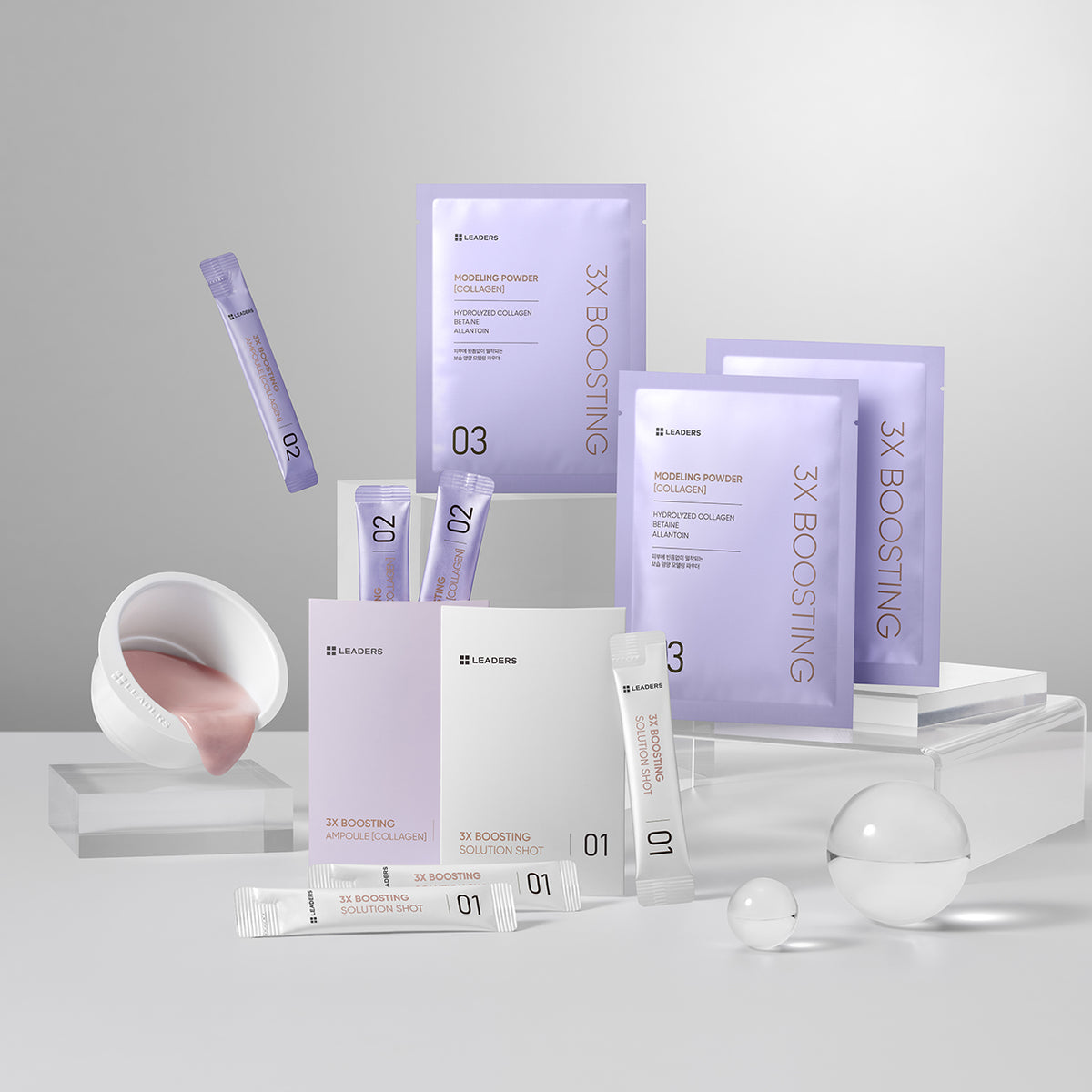 Leaders 3X Boosting Modeling Mask (Collagen, 3 Applications)