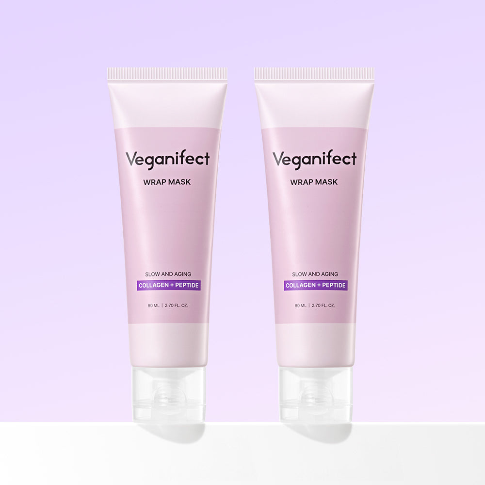 Veganifect Low-Molecular Collagen Wrap Peel-Off Mask 80ml (2 Pack) + Spatula