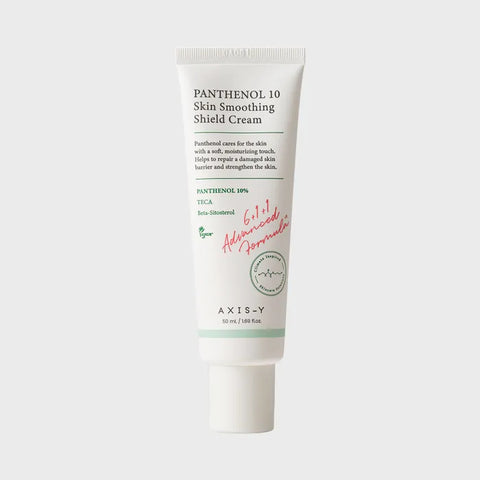 Tube of Panthenol 10 Skin Smoothing Shield Cream on a white background