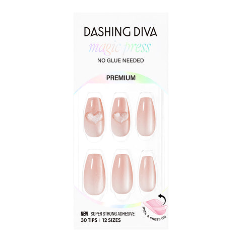 Dashing Diva Magic Press Sugar Heart (Coffin) Nail Tips