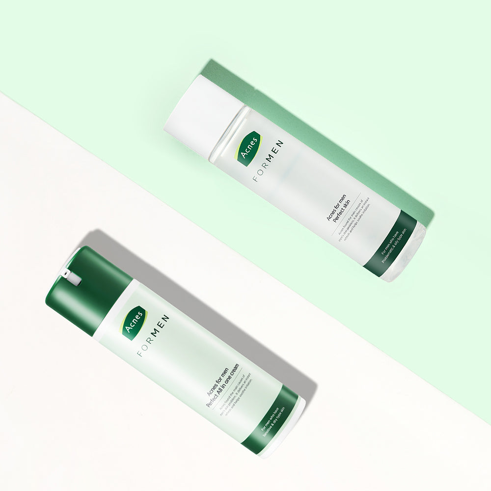 Acnes For Men Perfect 2-Piece Set Skin 200ml + All-in-One Cream 200ml