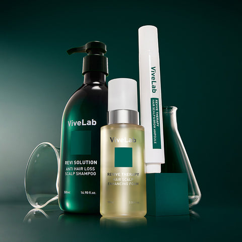 Vivelab Hair Loss Care Set (Scalp Ampoule 15ml + Scalp Nutrient + Hair Loss Shampoo 500ml)