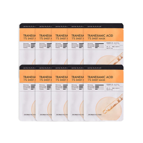 Derma Factory Tranexamic Acid 1% Sheet Mask 23ml x 10