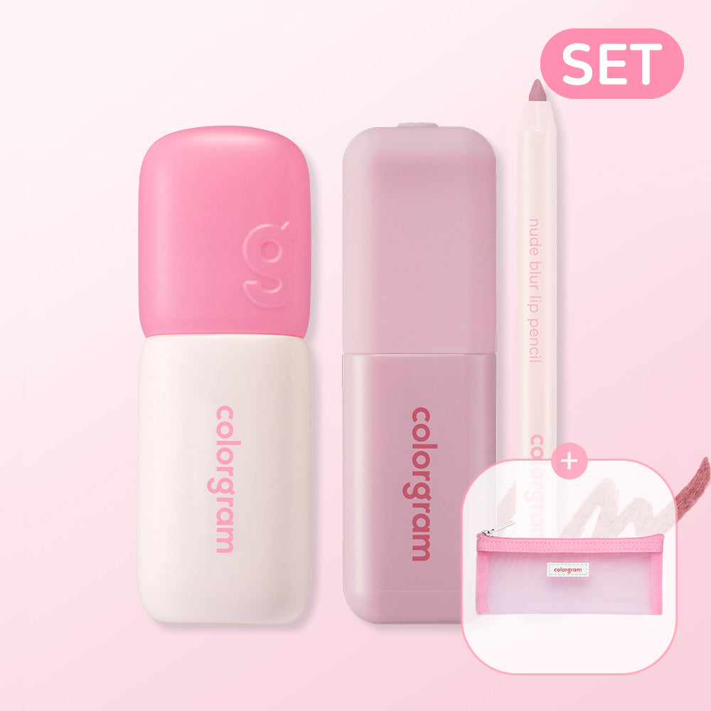 Colorgram Nudy Blur Tint 5g + Color Cover Tint 5g + Lip Pencil 3-Piece Set
