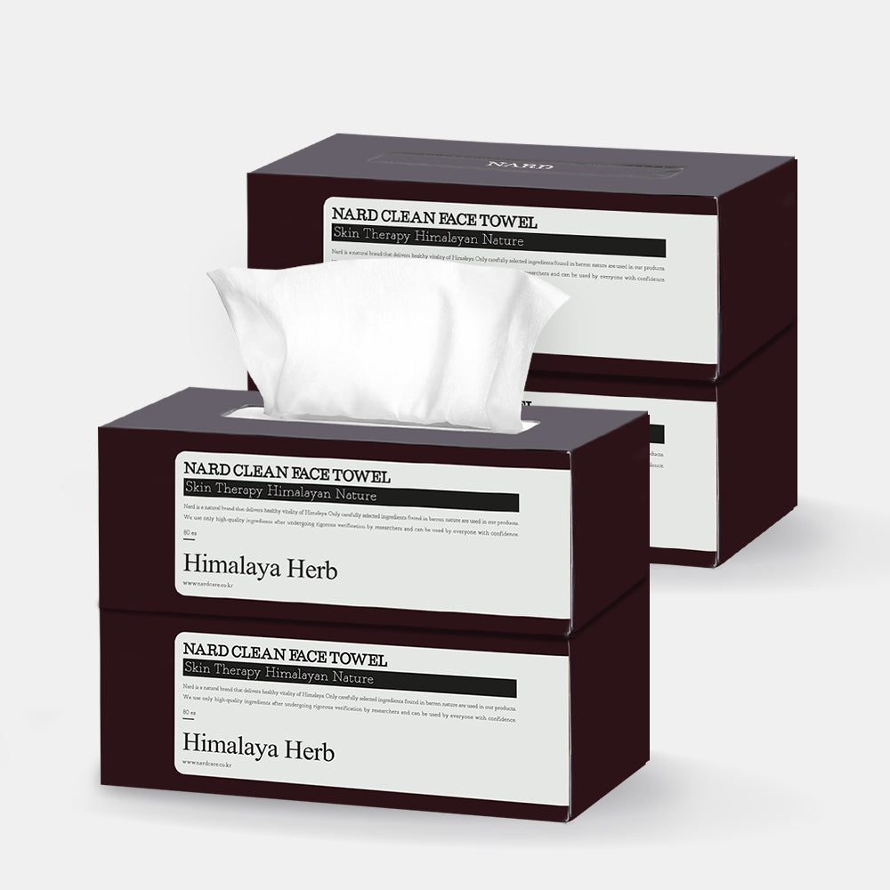 Nard Clean Face Towels 80 Sheets (4 Pack)