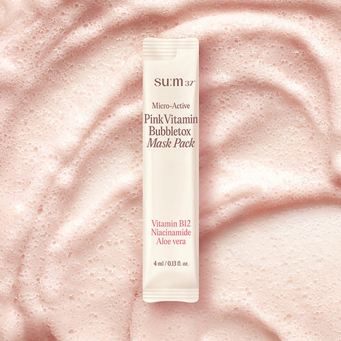 SU:M37 Micro Active Pink Vitamin Bubble Tox Mask 4ml x 14