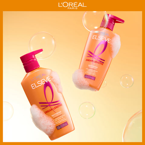 L'Oreal Paris Dream Lengths Shampoo 400ml + Dream Lengths Hair Pack 375ml (Fruity Floral Scent)