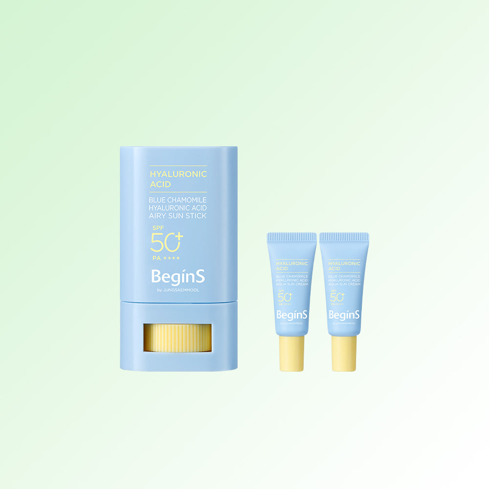BeginS By JUNG SAEM MOOL Blue Chamomile Hyaluronic Airy Sun Stick 15g
