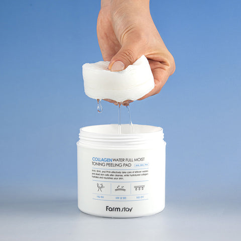 Farmstay Collagen Water Full Moist Toning Peeling Pad (70 sheets)