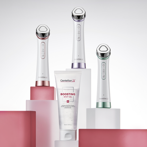 Centellian24 Madeca Prime Tangle Shot Beauty Device 1pc + Boosting Shot Gel 150ml (2 Pack) + Aqua Boosting Ampoule + 6 Sachets
